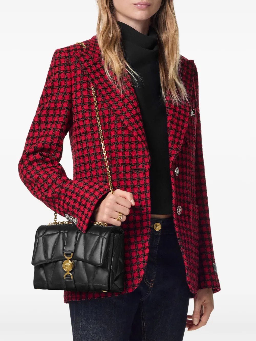 Versace Women Kleio Quilted Shoulder Bag