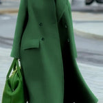 European And American Women's New Long Sleeved Large Woolen Overcoat