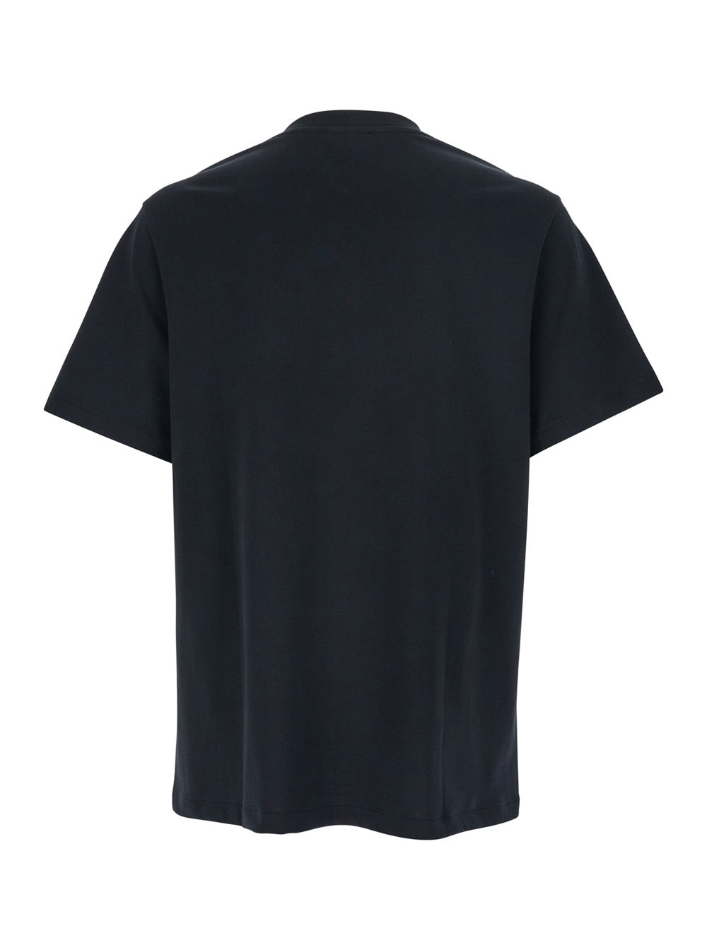 A.P.C. Men Black Crewneck T-Shirt With Logo Embroidered On The Front In Cotton Man