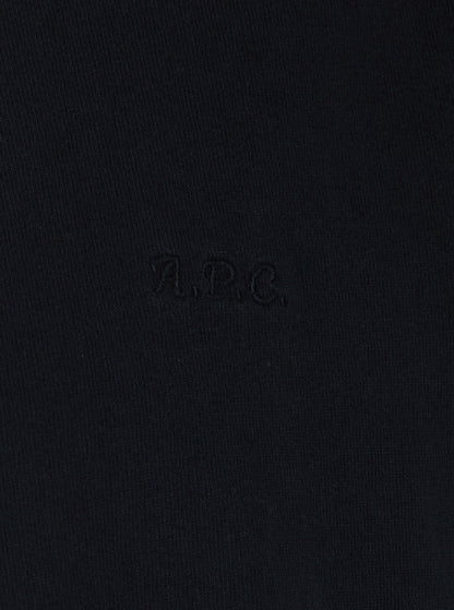 A.P.C. Men Black Crewneck T-Shirt With Contrasting Details In Cotton Man