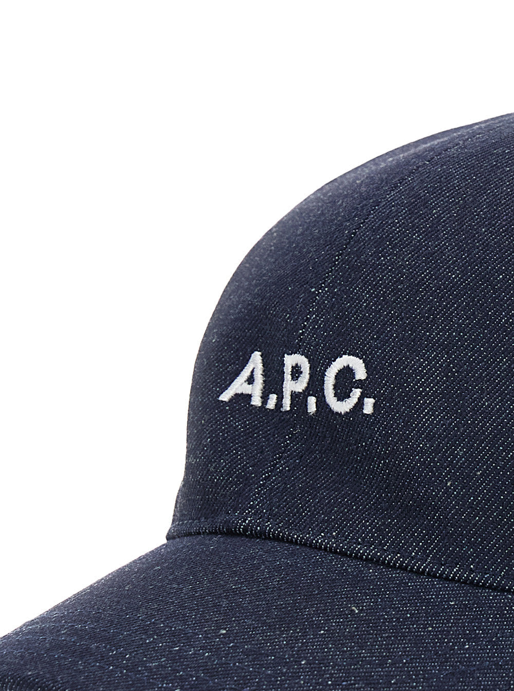 A.P.C. Men Blue Baseball Cap With Logo Lettering On The Front In Cotton Man