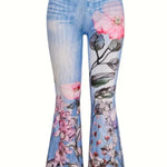 Women's Printed Polyester Jeans