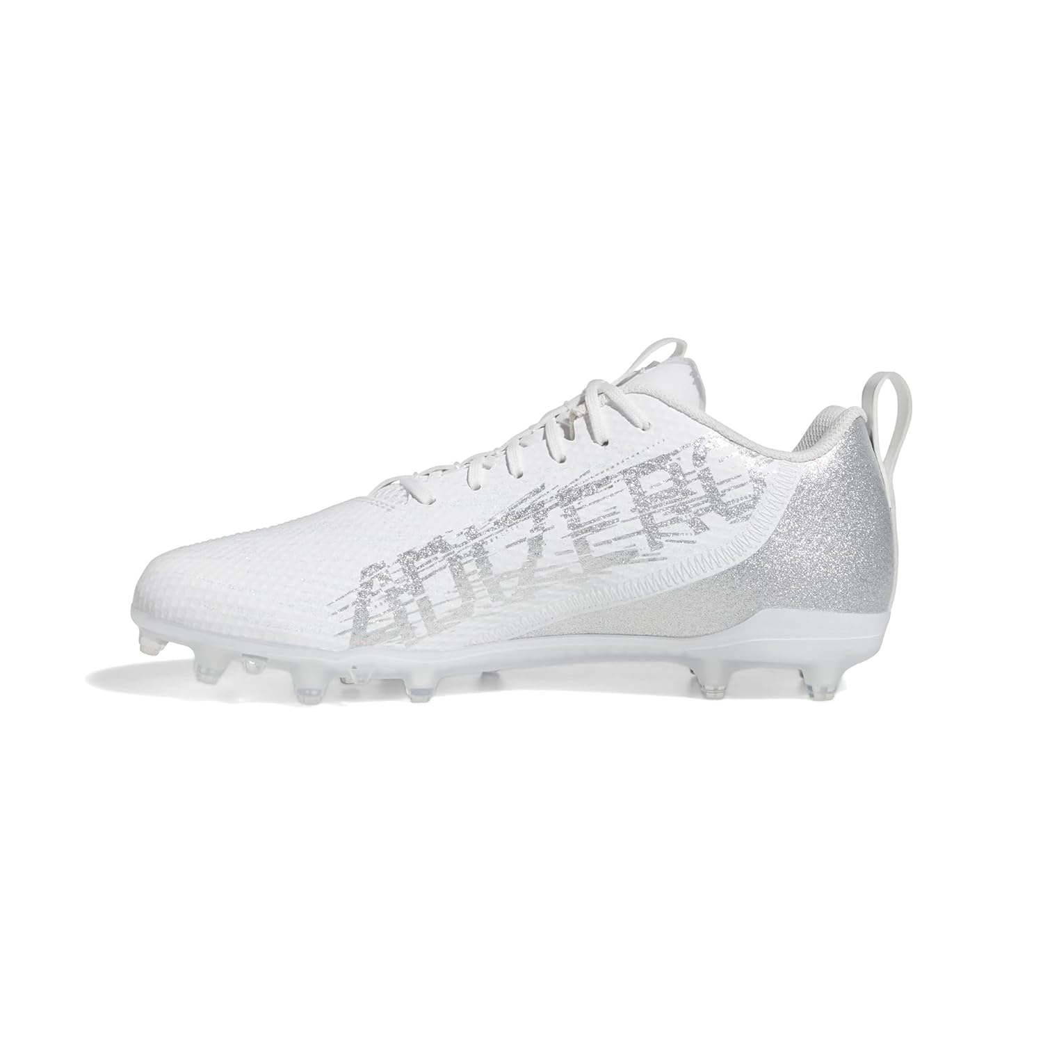 Adidas Men's Adizero Spark Football Shoe White Silver Metallic White