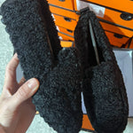 Winter Plush Flats Shoes Ins Fashion Slip On Loafers Women's Warm Peas Shoes