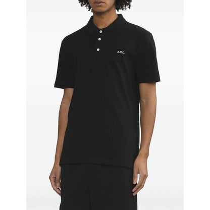A.P.C. Black Polo Shirts Men