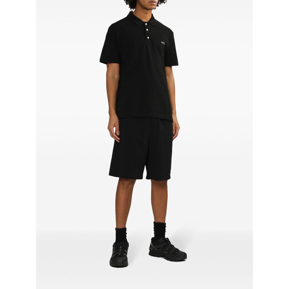 A.P.C. Black Polo Shirts Men