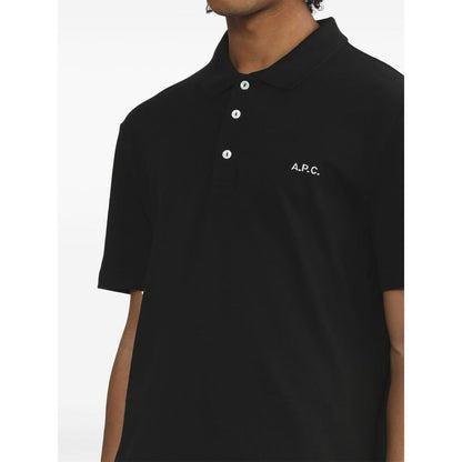 A.P.C. Black Polo Shirts Men
