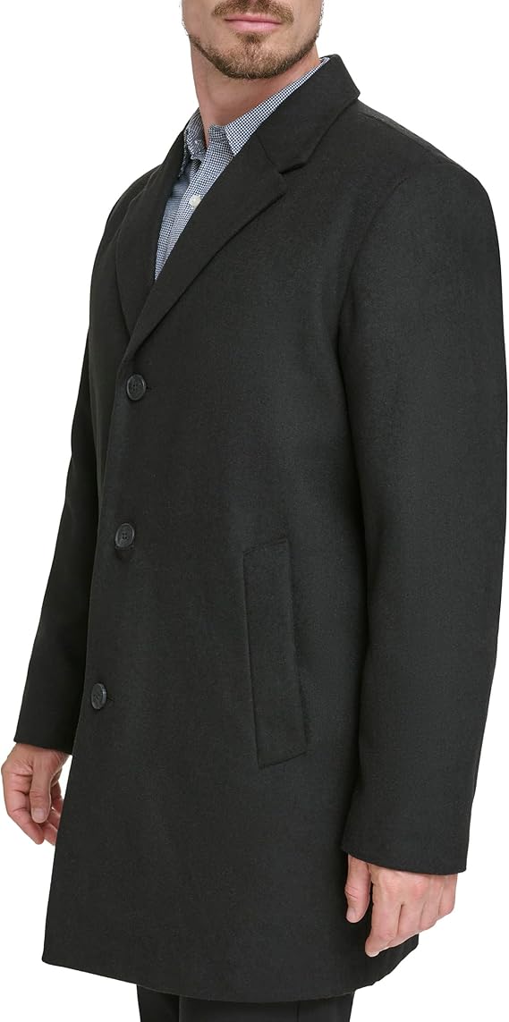 DOCKERS mens Henry Wool Blend Top Coat