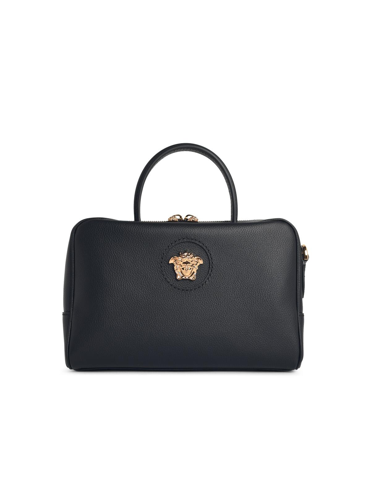 Versace 'La Medusa Boston' Black Leather Bag Women
