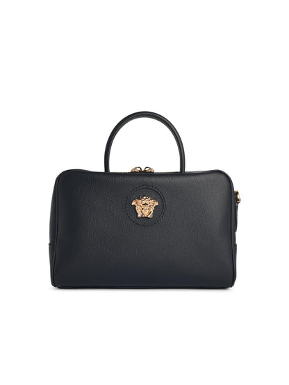 Versace 'La Medusa Boston' Black Leather Bag Women