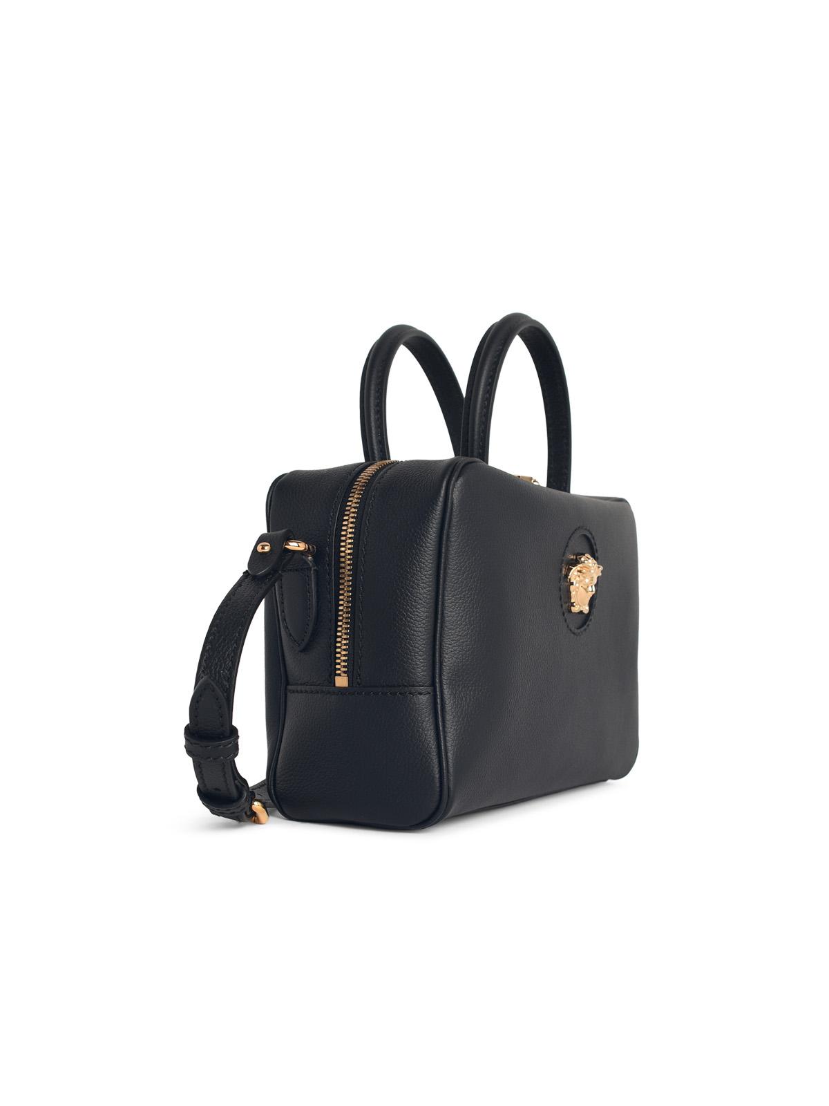 Versace 'La Medusa Boston' Black Leather Bag Women