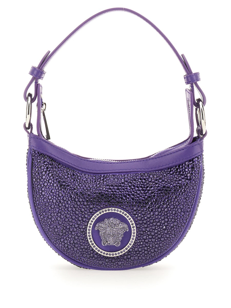 Versace Women Mini Hobo Bag With Crystals