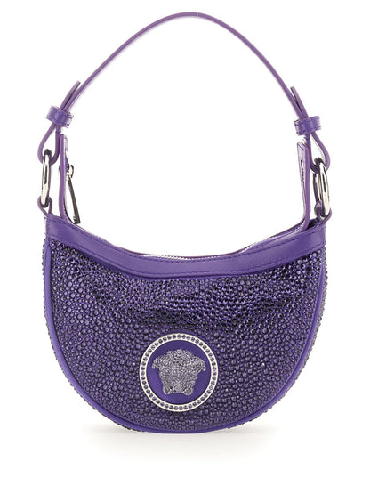 Versace Women Mini Hobo Bag With Crystals