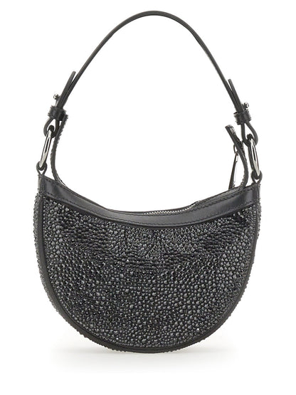 Versace Women Mini Hobo Bag With Crystals