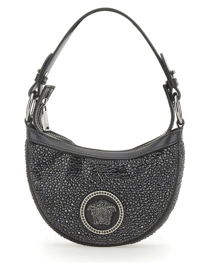Versace Women Mini Hobo Bag With Crystals