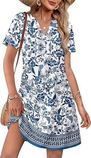 WIHOLL Dresses for Women 2026 Casual Summer V Neck Wedding