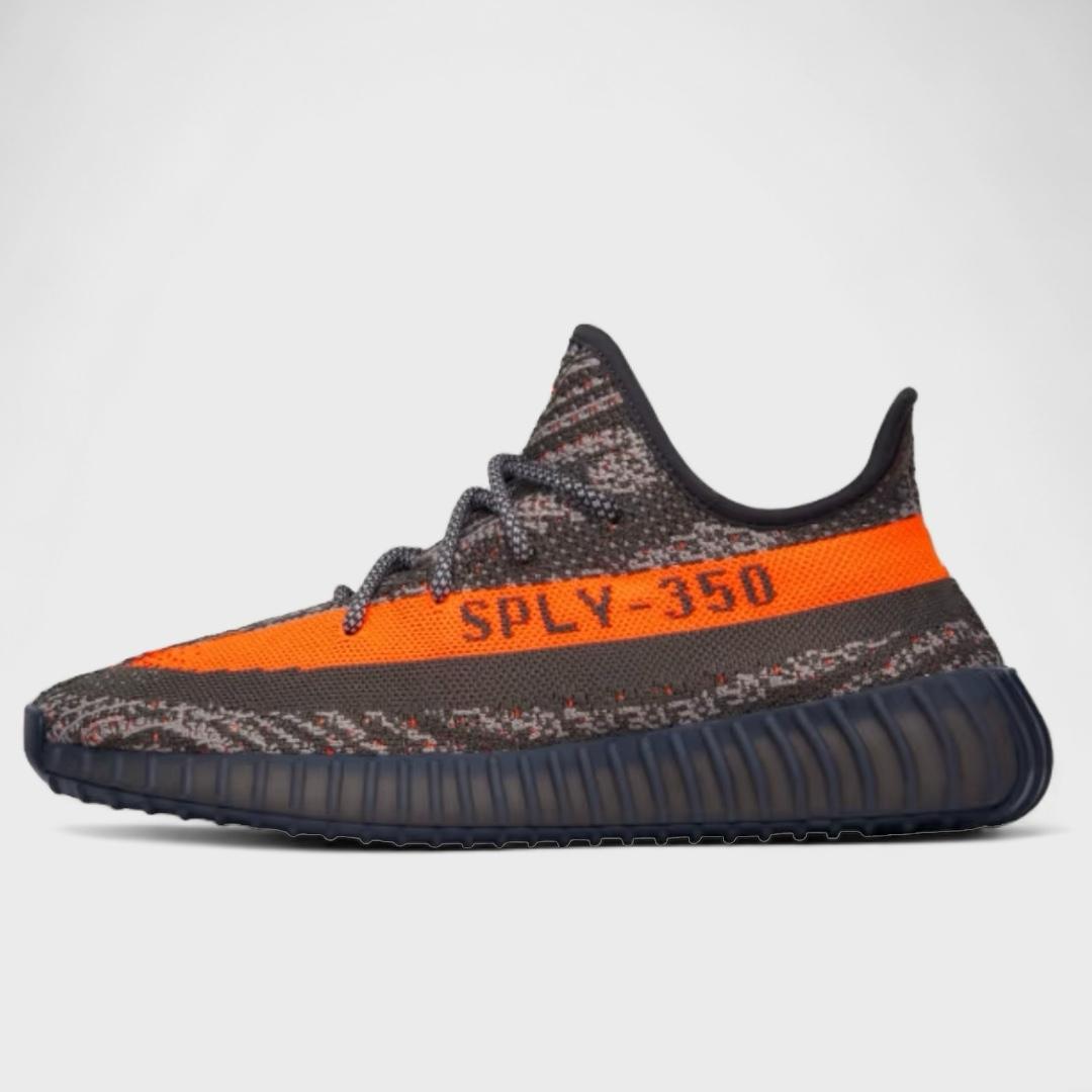 adidas Originals Yeezy Boost 350 V2 Carbon Beluga Steeple Gray Solar Red