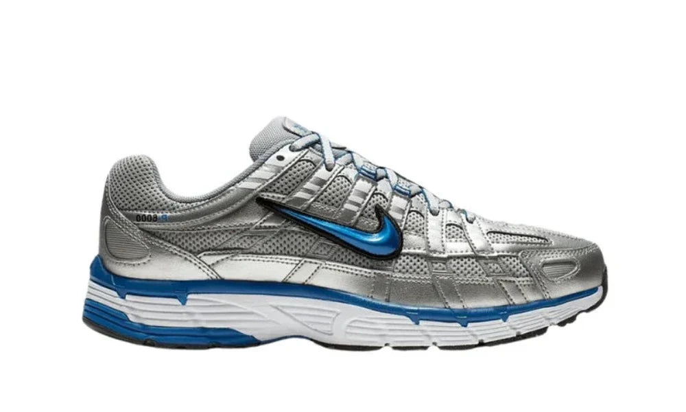 Nike P-6000 Premium Shoes White Metallic Silver Black Blue
