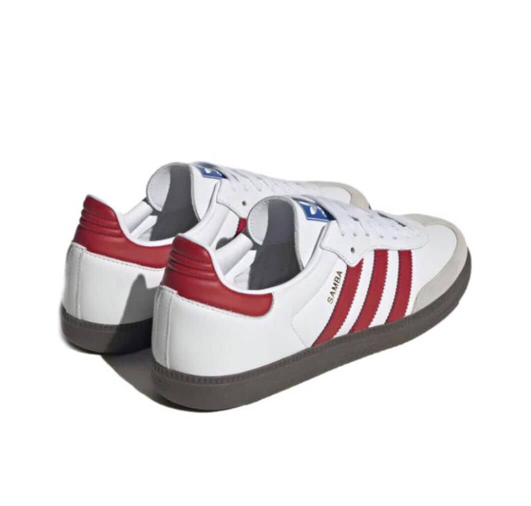 Adidas Samba OG Shoes Cloud White Collegiate Burgundy Gum