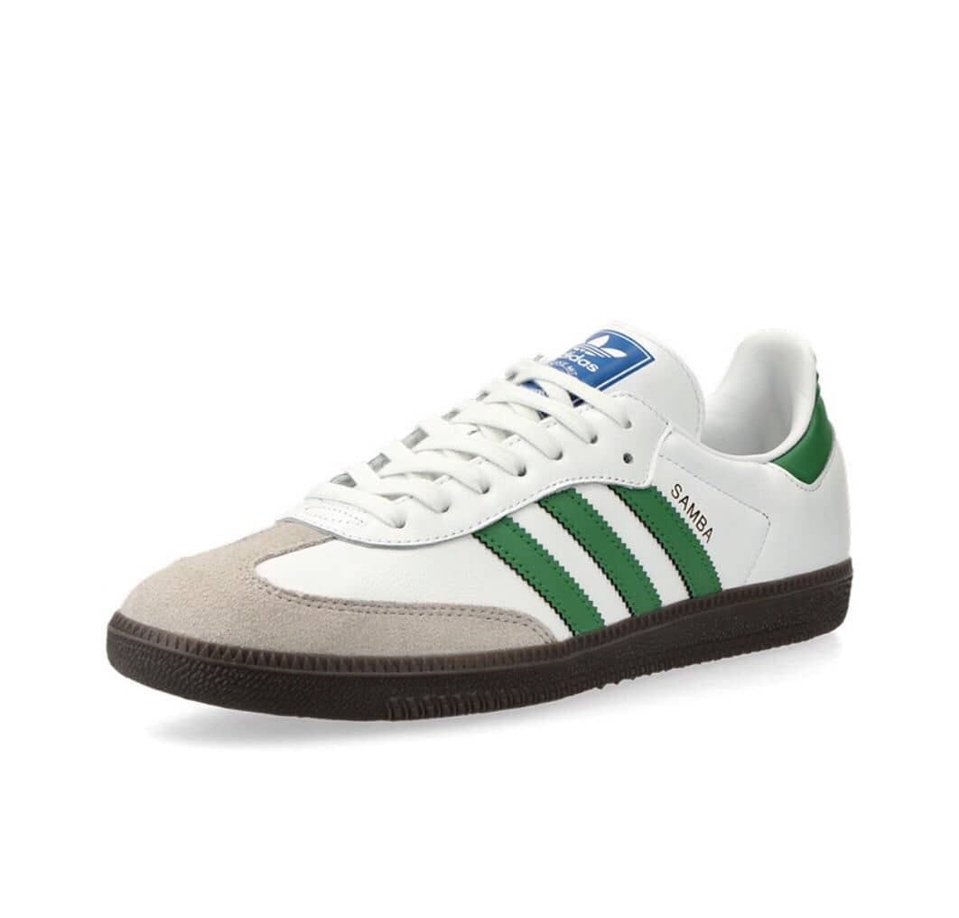 Adidas Samba OG Shoes Cloud White Collegiate Green Gum