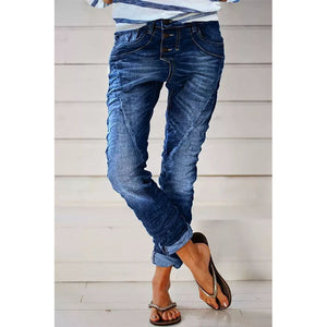 Drawstring Elastic Waist Washed Women's Casual Pants