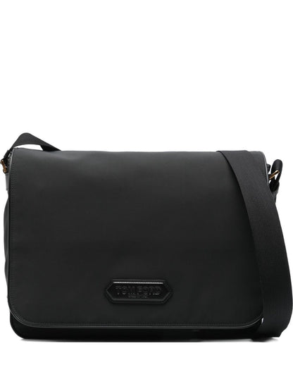 Tom Ford Men Recycled Nylon Large Messenger Bag