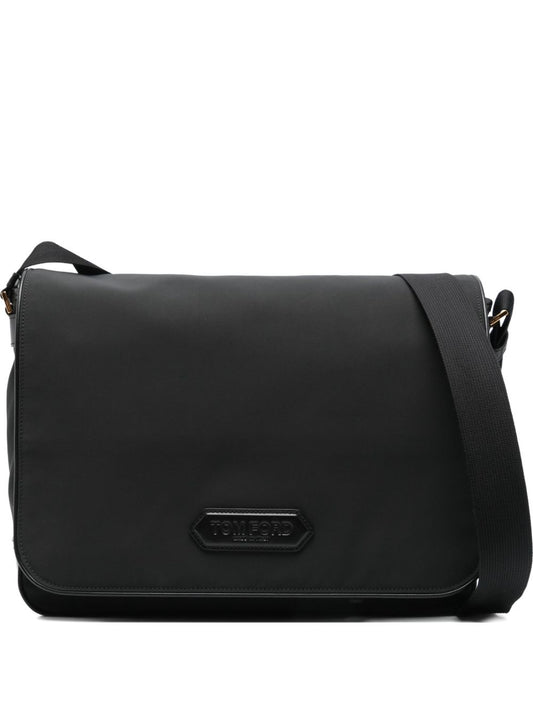 Tom Ford Men Recycled Nylon Large Messenger Bag