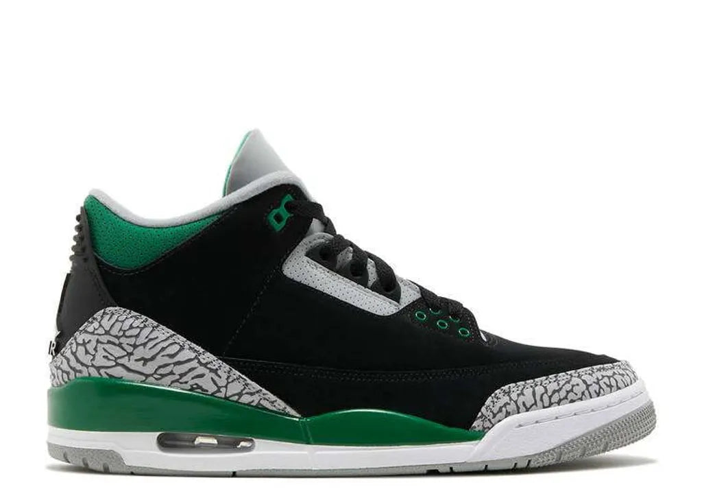 Nike Air Jordan 3 Retro Shoes Green Gray Black