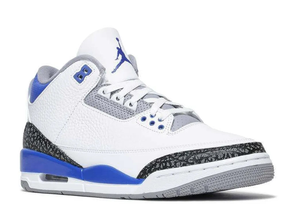 Nike Air Jordan 3 Retro Shoes Blue Gray White