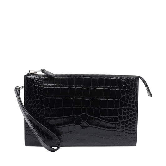 Tom Ford Men Mini Croco Flat Pouch
