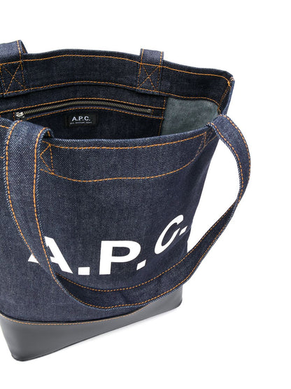 A.P.C. Men Axel Denim Tote Bag